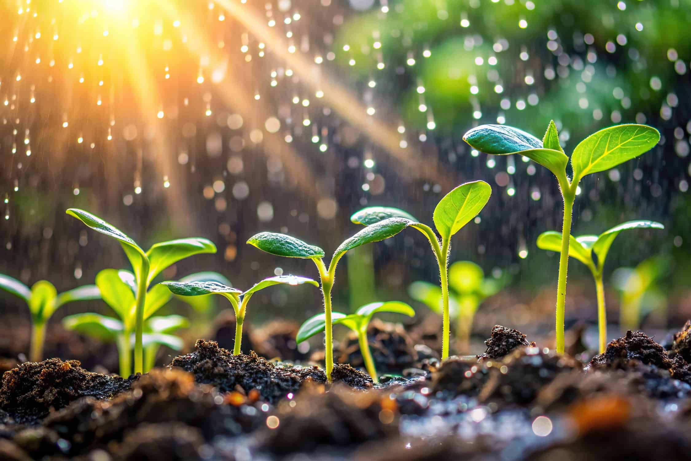 Be prepared to water seedlings daily as they get started.  © Adobe Stock