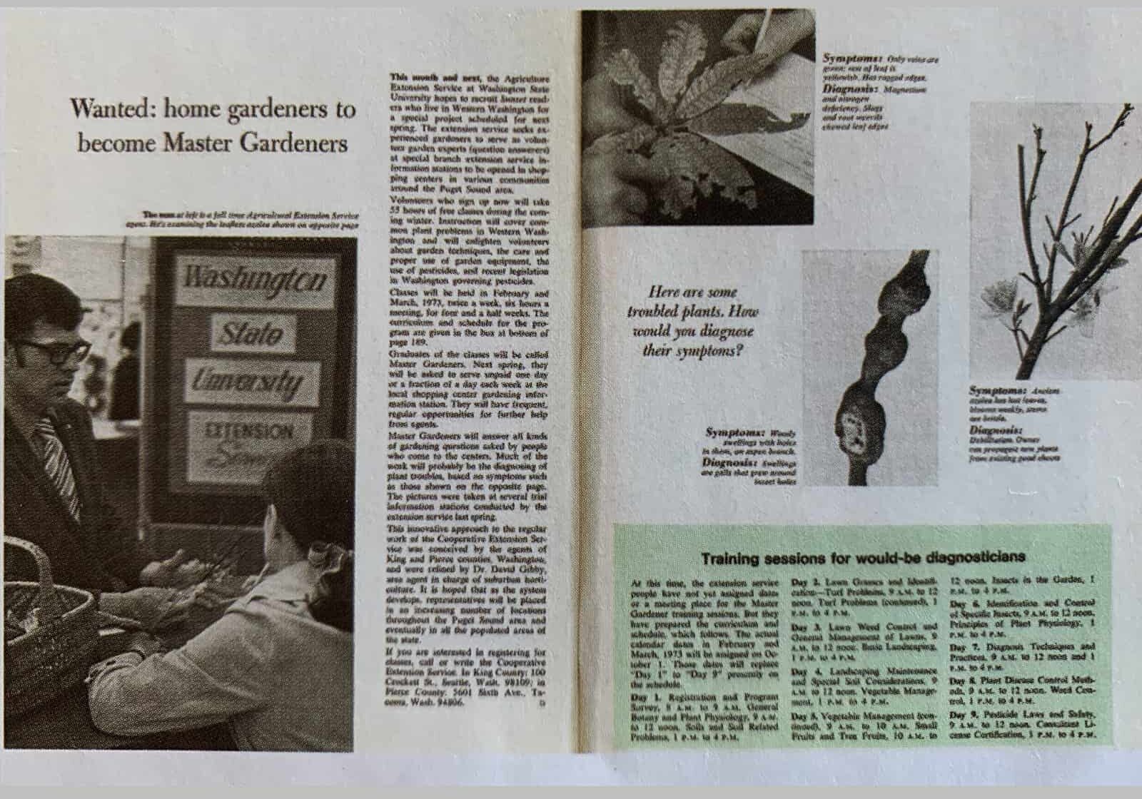 070723_pic2 Sunset Magazine (1972) ran an article recruiting Master Gardeners for the WSU Extension program