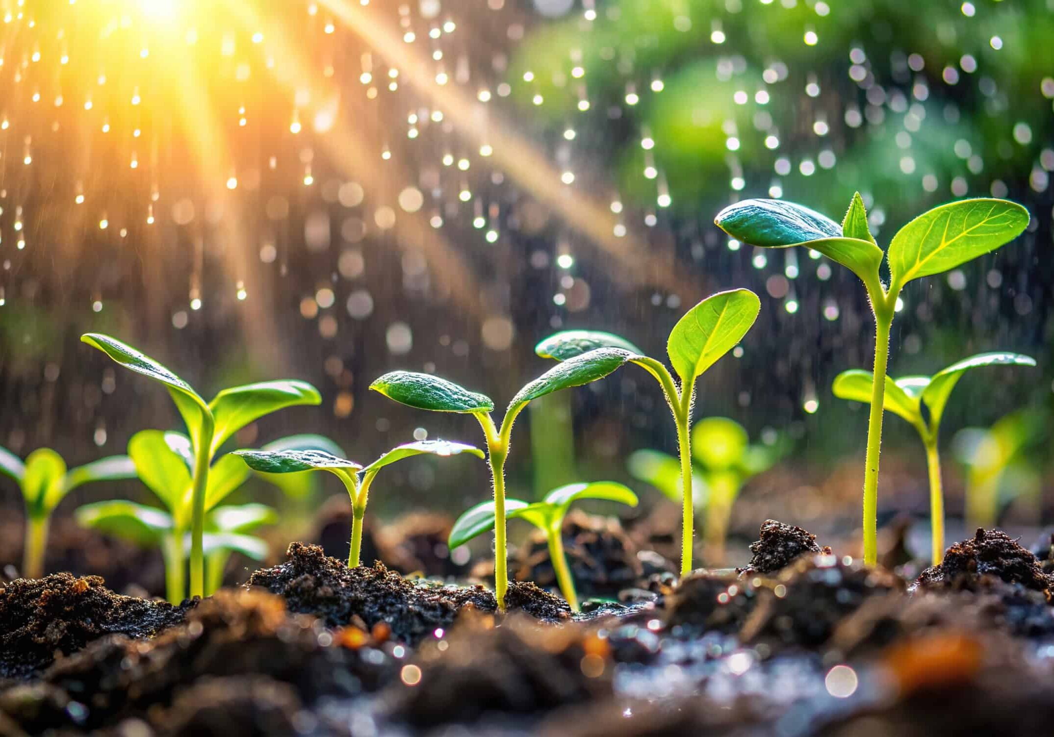 Be prepared to water seedlings daily as they get started.  © Adobe Stock